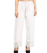 women white Net Bottom work Free Size Cotton Grid Palazzo women Palazzo Girls Palazzo Trouser Pant Palazoo
