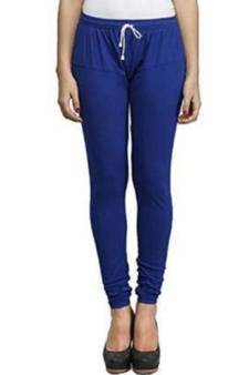 Blue Rubi Churidar Leggings For Women's  Cotton Lycra Leging for Girl women Leggings Girls Leggings Legging