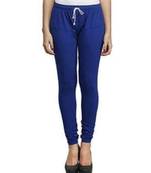 Blue Rubi Churidar Leggings For Women's  Cotton Lycra Leging for Girl women Leggings Girls Leggings Legging