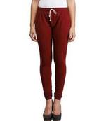 Maroon  Rubi Churidar Leggings For Women's  Cotton Lycra Leging for Girl women Leggings Girls Leggings Legging