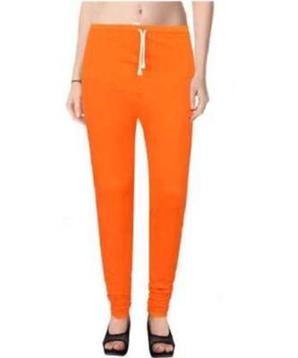Orange  Rubi Churidar Leggings For Women's  Cotton Lycra Leging for Girl women Leggings Girls Leggings Legging 1
