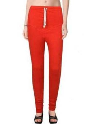 Red Rubi Churidar Leggings For Women's  Cotton Lycra Leging for Girl women Leggings Girls Leggings Legging 1
