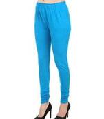 Sky Blue Rubi Churidar Leggings For Women's  Cotton Lycra Leging for Girl women Leggings Girls Leggings Legging