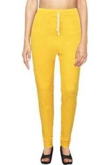 Yellow Rubi Churidar Leggings For Women's  Cotton Lycra Leging for Girl women Leggings Girls Leggings Legging
