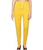 Yellow Rubi Churidar Leggings For Women's  Cotton Lycra Leging for Girl women Leggings Girls Leggings Legging