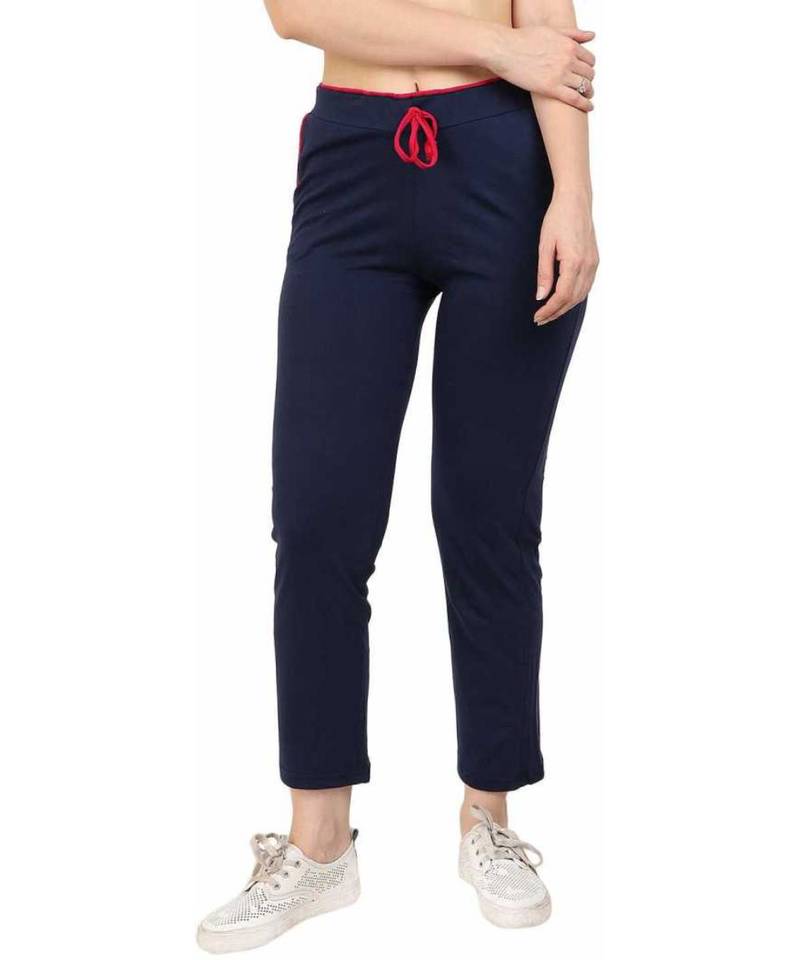 women Navy Blue Cotton Lower Pant Track Pant Sports Lower Jogger Track Pant for women Track pent for Gorls
