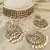 White Kundan Light Weight Choker Necklace Set with Earrings & Maangtika