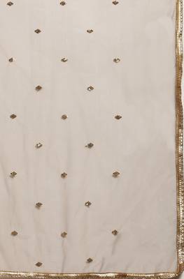 Janasya Brown woven net saree with blouse 3
