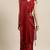 Janasya Maroon printed chiffon saree with blouse