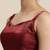 Janasya Maroon plain georgette saree with blouse