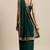 Janasya Green plain georgette saree with blouse