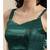Janasya Green plain georgette saree with blouse