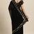 Janasya Black printed georgette saree with blouse