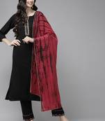 Black embroidered rayon ethnic-kurtis