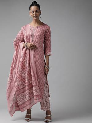 Purple printed cotton ethnic-kurtis 1