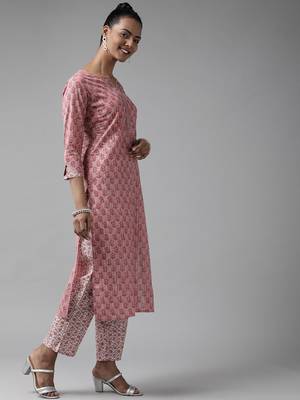 Purple printed cotton ethnic-kurtis 2