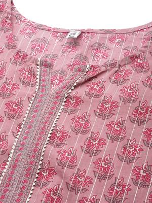Purple printed cotton ethnic-kurtis 4