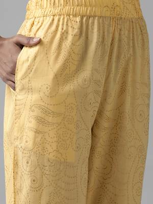 Aqua-blue printed cotton ethnic-kurtis 5