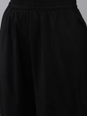 Black embroidered rayon ethnic-kurtis 5
