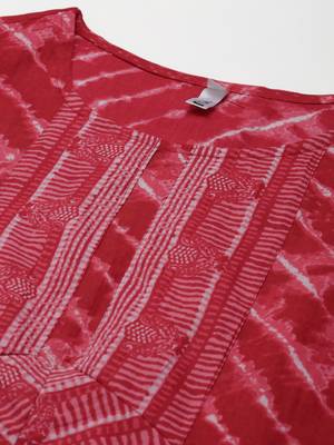 Red printed cotton ethnic-kurtis 4