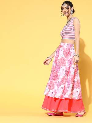 Multicolor printed crepe kurta sets 2
