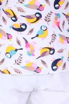 BownBee  GirlsFull Sleeve Printed Cotton Night Suit-White