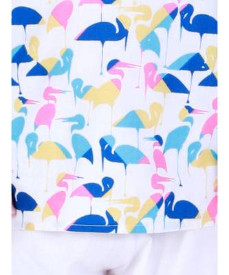 BownBee  GirlsFull Sleeve Printed Cotton Night Suit-White 4