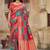 Pink woven banarasi saree with blouse