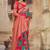 Pink woven banarasi saree with blouse