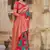 Pink woven banarasi saree with blouse