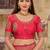 Pink woven banarasi saree with blouse