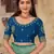 Blue woven banarasi saree with blouse