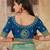 Blue woven banarasi saree with blouse