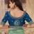 Blue woven banarasi saree with blouse