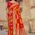 Red woven banarasi saree with blouse