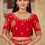 Red woven banarasi saree with blouse