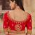 Red woven banarasi saree with blouse