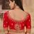 Red woven banarasi saree with blouse
