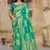 Green woven banarasi saree with blouse
