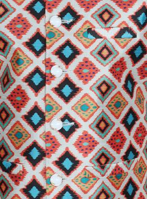 Peach Silk Printed Kurta And Pyjama 4