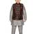 Silver Silk Printed Kurta And Pyjama