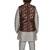 Silver Silk Printed Kurta And Pyjama