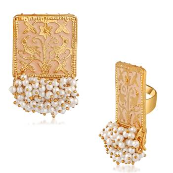 Orange pearl rings 3