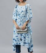 Sea-green printed cotton kurtas-and-kurtis