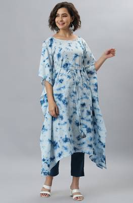 Sea-green printed cotton kurtas-and-kurtis 2