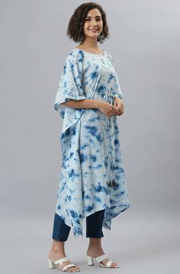 Sea-green printed cotton kurtas-and-kurtis 3