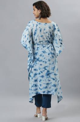 Sea-green printed cotton kurtas-and-kurtis 4
