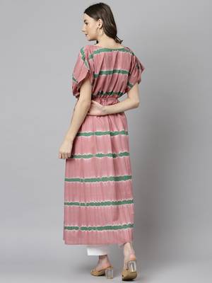 Pink printed cotton kurtas-and-kurtis 5