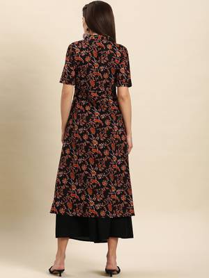 Black printed cotton kurtas-and-kurtis 4