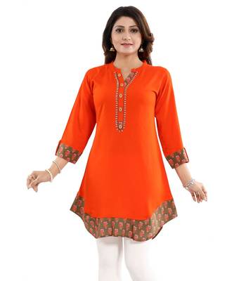 Rayon Designer Embroidery Tunic for Girls and Women 1